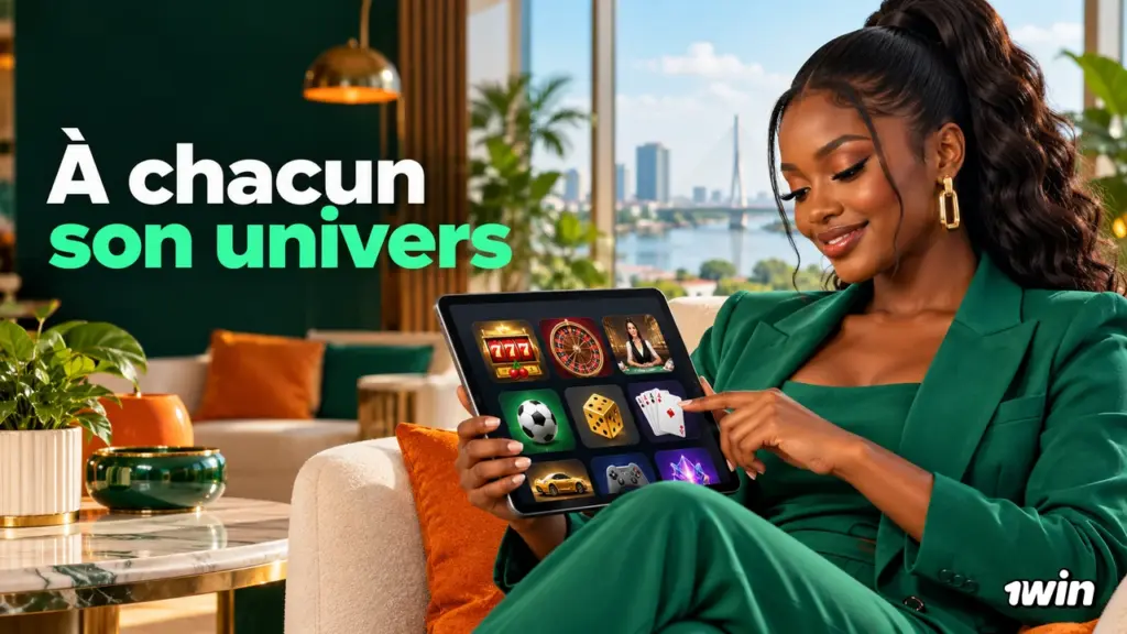 Femme adulte consultant une grille de jeux illustrée sur une tablette